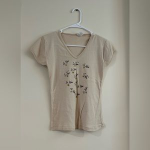 Tan Medium Short Sleeves Top